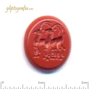 Γλυπτογραφία σφραγιδόλιθος Αίγαγροι Γλυπτογραφία σφραγιδόλιθος Αίγαγροι