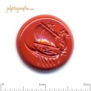 Γλυπτογραφία σφραγιδόλιθος Αρχαίο πολεμικό πλοίο Γλυπτογραφία σφραγιδόλιθος Αρχαίο πολεμικό πλοίο