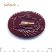 Γλυπτογραφία σφραγιδόλιθος Αρχαίο πολεμικό πλοίο Γλυπτογραφία σφραγιδόλιθος Αρχαίο πολεμικό πλοίο