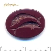 Γλυπτογραφία σφραγιδόλιθος Δελφίνια Γλυπτογραφία σφραγιδόλιθος Δελφίνια