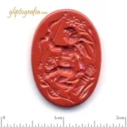 Γλυπτογραφία σφραγιδόλιθος Ερως σε λουλούδια Γλυπτογραφία σφραγιδόλιθος Ερως σε λουλούδια