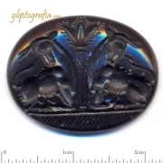 Γλυπτογραφία σφραγιδόλιθος Ταύροι φύλακες Γλυπτογραφία σφραγιδόλιθος Ταύροι φύλακες