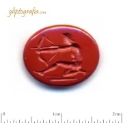 Γλυπτογραφία σφραγιδόλιθος Τοξότης πολεμιστής Γλυπτογραφία σφραγιδόλιθος Τοξότης πολεμιστής